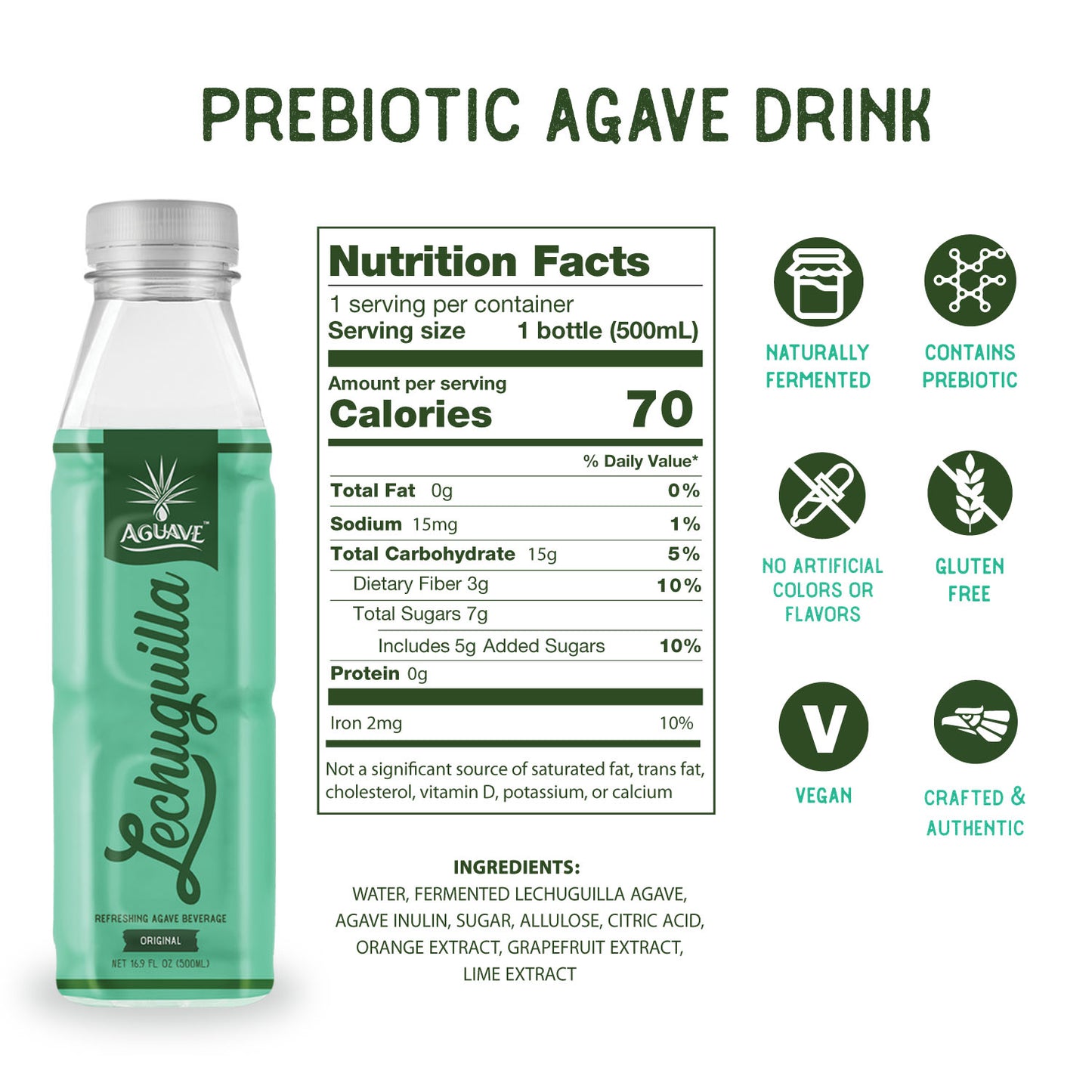 Prebiotic Lechuguilla Agave Drink